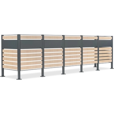 CoverTech Skriňa pre 5 odpadkových košov 120 l alebo 240 l Breda