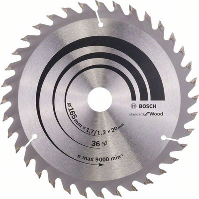 BOSCH Pílový kotúč Optiline Wood - 165 x 20/16 x 1,7 mm, 36 2608642602