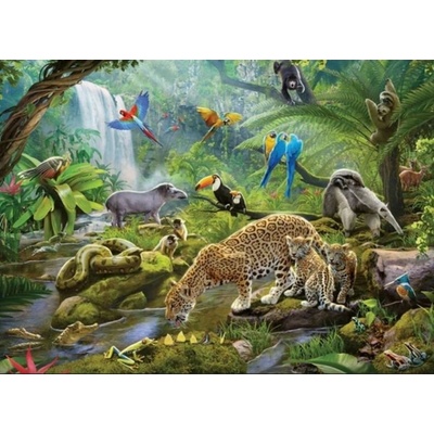 RAVENSBURGER Zvířata v deštném pralesu 60 dielov