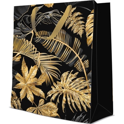 Dárková taška velká - Gold Leaves 26,5x13x33,5 cm