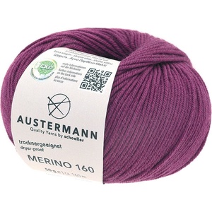 Austermann Merino 160 97610-220 BlackBerry Плетива прежда (97610-220)