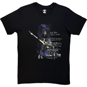 Jimi Hendrix Purple Haze Lyrics Тениска с къс ръкав Black XL (JHXTS46MB04)