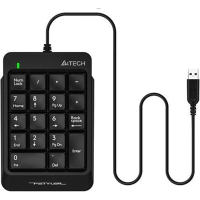 A4Tech Клавиатура A4tech FK13P, цифрова, 19 нископрофилни клавиша, черна, USB (FK13P)