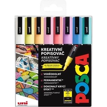 Uni Posca PC-3M 0,9 1,3 mm sada pastelových tónů 8 ks