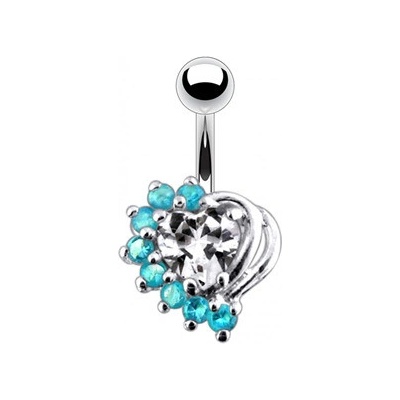 Šperky4U stříbrný piercing do pupíku BP01155-CQ