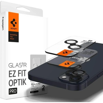 Spigen Протектор за Камерата на iPhone 17, Spigen EZ Fit Optik Pro Glass tR 2бр. , Черен (AGL07921)