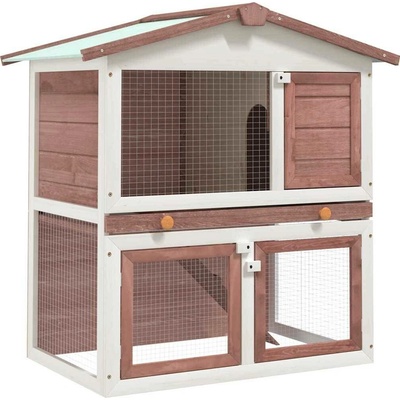 vidaXL 9799.170838 hnědo bílá 3 dvířka 94 x 60 x 98 cm dřevo