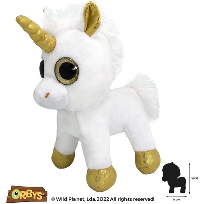 Wild Planet Плюшена играчка, Златен еднорог 19см. Wild Planet (K7872)