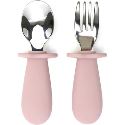 Malý Ježko 2 ks Kovový príbor pre bábätká - Powder Pink