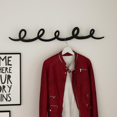 Asir Стенна закачалка SING 84x12 см черен (AS0601)