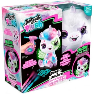 Canal Toys Творчески комплект Canal Toys Airbrush plush - Плюшена играчка за оцветяване, Светещ еднорог (CTOFG274) - baby