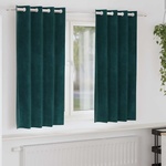 Pure Line Home Кадифени завеси в цвят изумруденозелено с метални халки, 2 бр. , 140 x 175 см