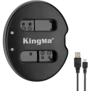 KingMa Зарядно за батерия NB-12L USB Dual за Canon PowerShot G1 X Mark II, N100, VIXIA Mini X Зарядно за батерии