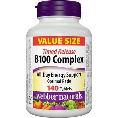 Webber Naturals Vitamin B100 Complex, 140 таблетки, Webber Naturals