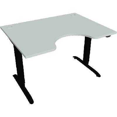 Hobis Office Pro psací stůl Motion MS ERGO 2 Šířka: 120 cm, Barva desky: šedá, Barva kovu: černá RAL 9005 Šířka 120-180 cm / 27 barevných variant