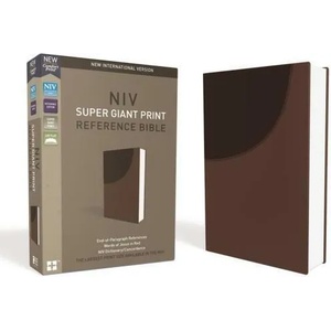 NIV, Super Giant Print Reference Bible, Imitation Leather, Brown, Red Letter Edition (ISBN: 9780310449379)