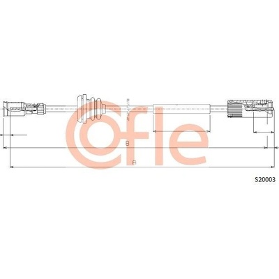 Hřídel tachometru COFLE 92.S20003 92.S20003