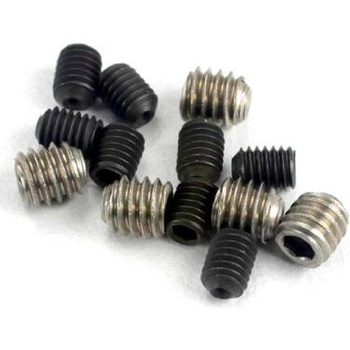 Traxxas червячни винтове имбус стомана M3x4mm (4), неръждаема стомана M4x4mm (4)