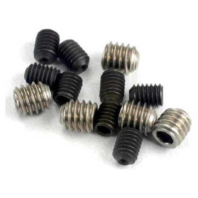 Traxxas червячни винтове имбус стомана M3x4mm (4), неръждаема стомана M4x4mm (4)