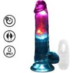 Shots Toys RealRock LED светещо вибриращо дилдо с тестиси 18 см (P26195)