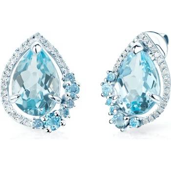 Image 1 of SAVICKI Rainbow обеци: бяло злато. топази. диаманти