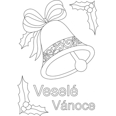 Pískohraní s.r.o. Šablona Vánoční přání zvoneček Velikost: 210 x 297 mm