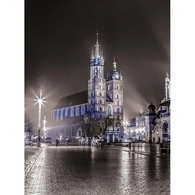 Preinterier Fototapeta panel - PL0135 - Krakow v noci vlies - 206cm x 275cm