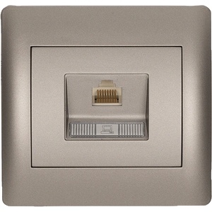 ELMARK Rhyme КОМПЮТЪРЕН КОНТАКТ rj45 (cat5e) СИВ МЕТАЛИК (11284)