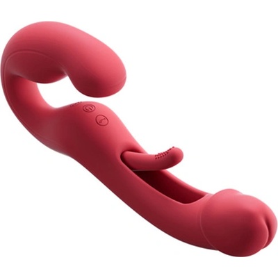 HoneyPlayBox Harmony Duo App Controlled Strapless Strap on Red
