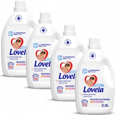 Lovela Baby prací mléko na bílé a barevné prádlo pro děti 4 x 2,9 l