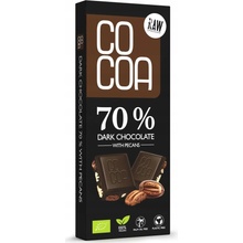 Cocoa Bio Čokoláda raw surová horká 70% s pekanovými orechmi vegan 40 g