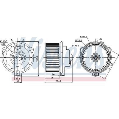 Vnitřní ventilátor NISSENS 87107
