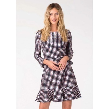 Closet šaty se vzorem a 3/4 rukávem D3627 barevná