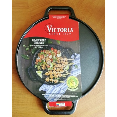 Victoria Litinová grilovací deska VICTORIA, kulatá, oboustranná, průměr 32 cm