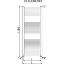 Cordivari Lisa 22 Chromed 3551646101208 1160 mm x 600 mm chróm