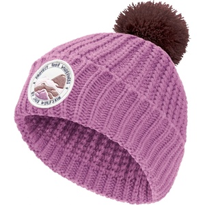 Jack Wolfskin Детска зимна шапка (beanie) Jack Wolfskin Kid's Pompom Badge Beanie - Vivid Orchid (904-0912-0612)