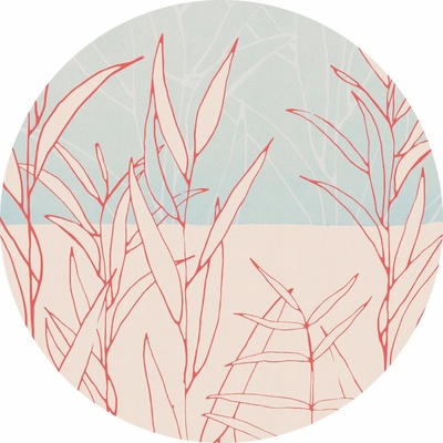 Komar Samolepicí vliesová fototapeta Dot Grassland pr. 125 cm