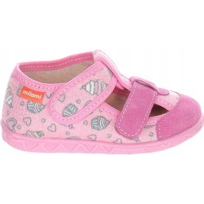 Milami papuče s koženou vložkou 118C-62 PINK