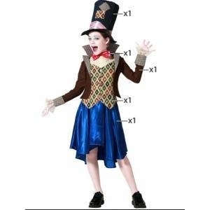BigBuy Carnival Маскировъчен костюм за деца Жена луд шапкар Размер 3-4 години 747872
