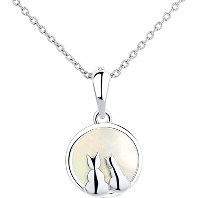 DELIS Медальон от сребро 925, jw1285, модел котки, с родиево покритие (jw1285)