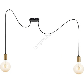 BELIS Пендел MIROS 2xE27/60W/230V паяк черен/златист (BE0760)