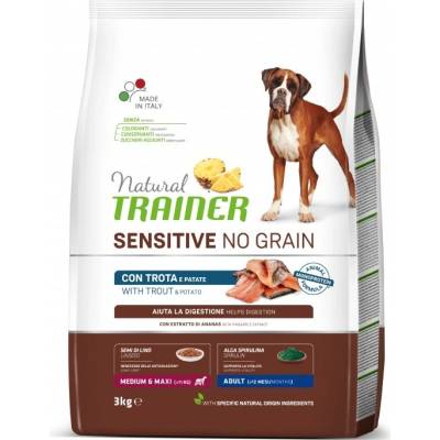 Trainer Natural Sensitive dog No Grain Medium & Maxi pstruh 3 kg
