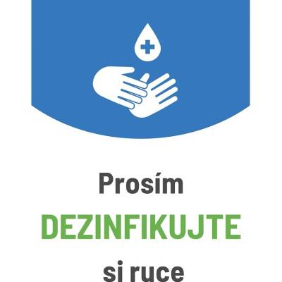 RAFO Samolepka Prosím dezinfikujte si ruce, A4