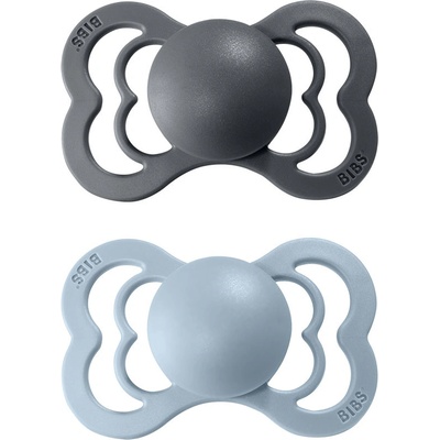 Bibs Supreme cumlíky kaučuk 2ks iron baby blue 49470