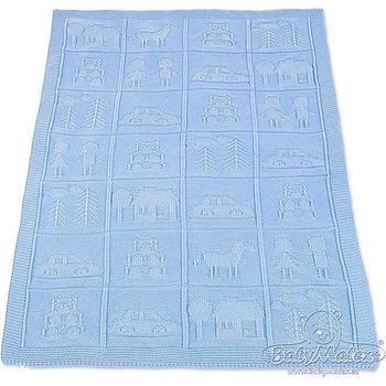 Baby Matex Детско плетено одеяло Baby Matex - Синьо (5902675023481)