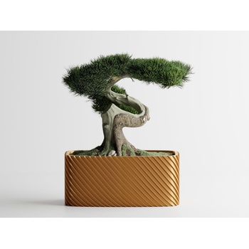 Кашпа Bonzai малка златен