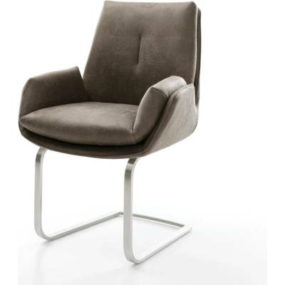 Delife Clea-Flex mikrovlákno taupe vintage plochá nerezová ocel
