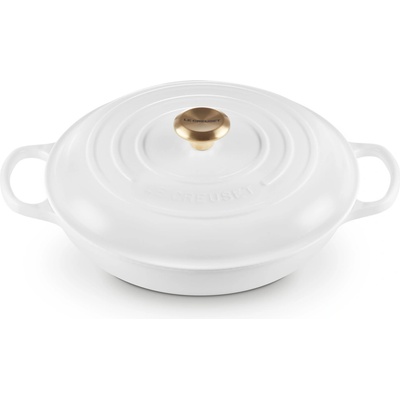 Le Creuset 21180300101441 Hrniec Gourmet Signature nízky 30 cm biely
