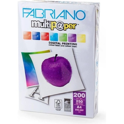 Fabriano Копирен картон Multipaper, A4, 200 g/m2, гланц, 250 (1505100175)
