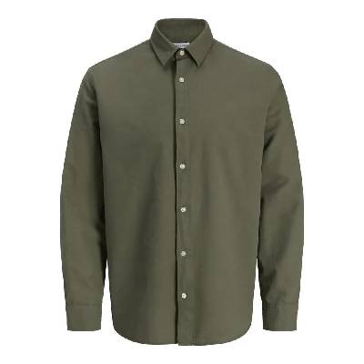 Риза с дълъг ръкав Jack & jones Breeze Linen Blend long sleeve shirt - Green (Dusty Olive)
